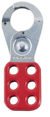 Safety Lockout Hasp, Steel, 1-3/4 in W x 4-1/2 in L, 1 in Jaw dia 470-420