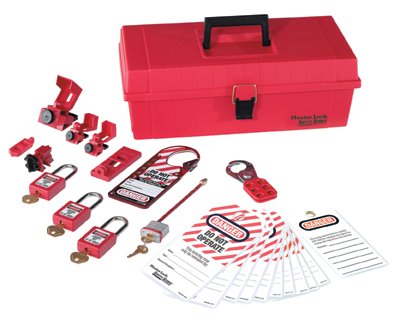 Portable Lockout Kit, 14-piece, Includes 4-Padlocks/Toolbox 470-1457E410KA