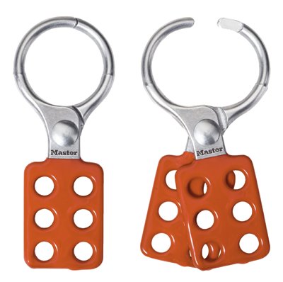 Safety Series Lockout Hasps, 2 in W x 4 7/8 in L, 1 1/2 Jaw dia. 470-417