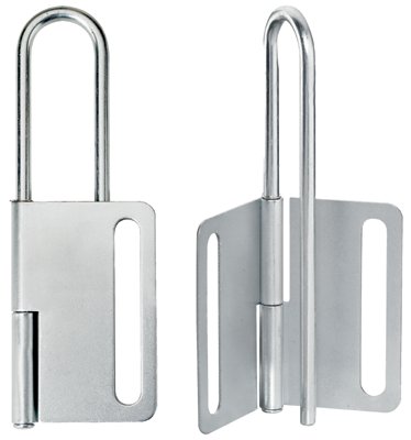 Safety Series Lockout Hasps, 2 3/8 in W x 6 5/8 in L, 1 in Jaw dia. 470-419