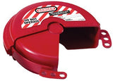 Rotating Gate Valve Lockout, 2 in to - 5 in dia Handle, Red 470-481