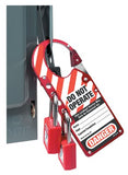 Snap-On Hasps, 2 7/8 in W x 7 in L, Red 470-427
