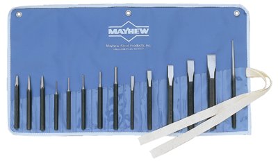 14 Pc Punch & Chisel Kits, Pointed/Round, English 479-61044
