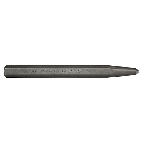 Center Punch, 6 in, 5/16 in tip, Alloy Steel 479-74003