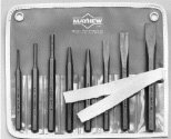 8 Pc Punch & Chisel Kits, Round, Beveled, Pointed, English, 5 Punches, 3 Chisels 479-61025