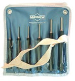 6 Pc Pin Punch Kits, Round, English, Pouch 479-62075
