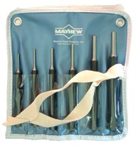 6 Pc Pin Punch Kits, Round, English, Pouch 479-62075