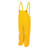 200BP Classic Series Yellow Rain Pants Bib Overall Style with Fly Front, 0.35 mm, PVC/Polyester, X-Large 611-200BPXL