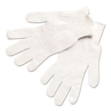 9500 String Knit Gloves, Medium, Knit-Wrist, White 127-9500MM