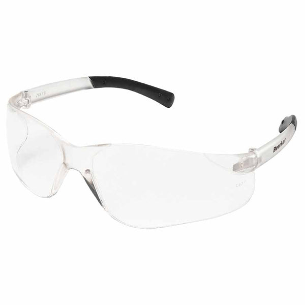 BearKat BK1 Series Safety Glasses, Clear Lens, Duramass Scratch-Resistant, Clear Frame 135-BK110