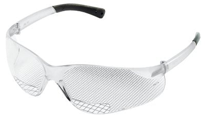BearKat BK1 Series Bifocal Readers Safety Glasses, Clear Lens, 1.0 Dipter, Clear Frame 135-BKH10