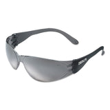 Checklite CL1 Frameless Safety Glasses, Polycarbonate Silver Mirror Lens, Duramass, Smoke Polycarbonate Temples 135-CL117