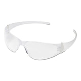 Checkmate Safety Glasses, Clear Lens, Polycarbonate, Uncoated, Clear Frame 135-CK100