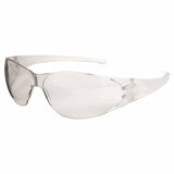 Checkmate Safety Glasses, Clear Lens, Polycarbonate, Anti-Fog, Clear Frame 135-CK110AF