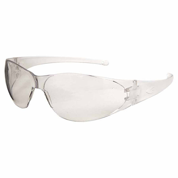 Checkmate Safety Glasses, Clear Lens, Polycarbonate, Anti-Fog, Clear Frame 135-CK110AF