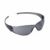 Checkmate Safety Glasses, Gray Lens, Polycarbonate, Anti-Scratch, Black Frame 135-CK112