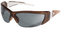 ForceFlex Protective Eyewear, Gray Lens, Duramass HC, Translucent Brown Frame 135-FF222