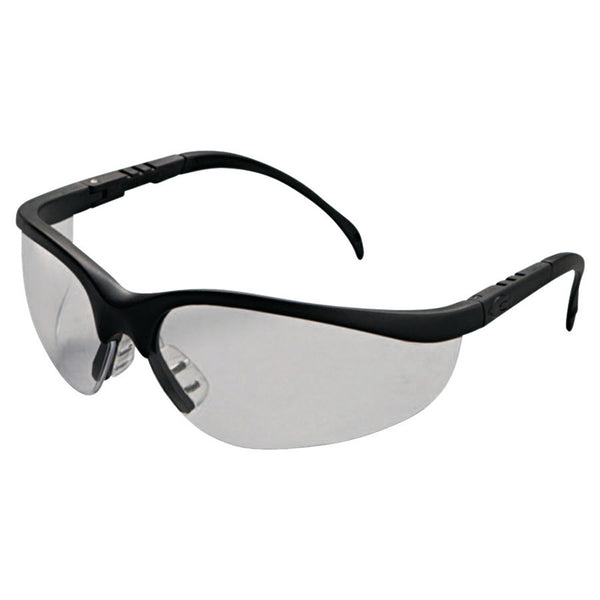 Klondike KD1 Series Protective Eyewear, Clear Lens, Polycarbonate, Black Frame 135-KD110