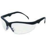Klondike KD3 Series Bifocal Reader Safety Glasses, Clear Lens, Black Frame, 1.5 Diopter 135-K3H15