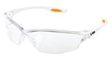 Law LW2 Series Safety Glasses, Clear Lens, TPR Nose Piece and Temple Inserts, Clear Frame 135-LW210