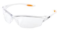 Law LW2 Series Safety Glasses, Clear Lens, TPR Nose Piece and Temple Inserts, Clear Frame 135-LW210