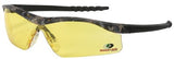 Mossy Oak Dallas Safety Glasses, Amber Lens, Polycarbonate, Mossy Oak Frame 135-MODL114