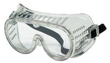 Protective Goggles, Clear/Clear, PVC, Impact Resistant, Elastic Strap 135-2220