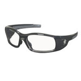 Swagger Safety Glasses, Clear Lens, Duramass Hard Coat, Black Frame 135-SR110