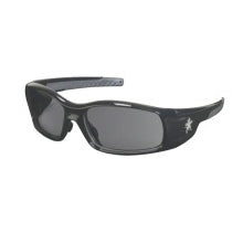 Swagger SR1 Series Safety Glasses, Gray Lens, Polycarbonate, Black Frame, Polycarbonate 135-SR112