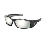 Swagger Safety Glasses, Silver Mirror Lens, Duramass Hard Coat, Black Frame 135-SR117