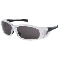 Swagger Safety Glasses, Gray Lens, Duramass Anti-Fog, Black/Clear Frame 135-SR142AF