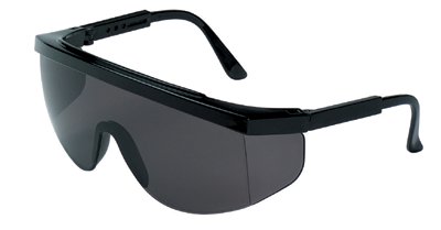 TK1 Series Safety Glasses, Gray Lens, Duramass Hard Coat, Black Frame, Nylon 135-TK112