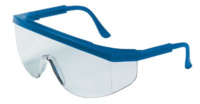 Tomahawk Protective Eyewear, Clear Lens, Duramass Hard Coat, Blue Frame, Nylon 135-TK120
