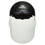 XO Skeleton Headgear with Molded Faceshield, Clear, 12-1/2 in L, 9 in H, Polycarbonate, Hardcoat 135-104