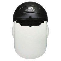 XO Skeleton Headgear with Molded Faceshield, Clear, 12-1/2 in L, 9 in H, Polycarbonate, Hardcoat 135-104