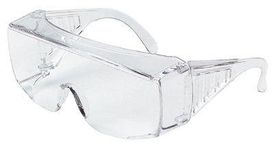 98 Series Safety Glasses, Clear Polycarb Lens/Frame, 150 mm Temple 135-9800XL