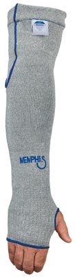 Dyneema Sleeves with Thumbhole, 7 Gauge Dyneema, 18 in Long, Gray/Blue, 127-9318D7T