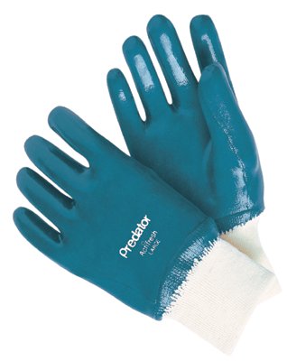 Predator Nitrile Coated Gloves, Large, Blue 127-9761
