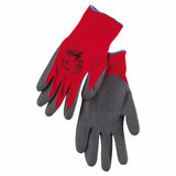 Ninja Flex Palm/Fingertip Latex-Coated Work Gloves, Medium, Gray/Red 127-N9680M