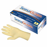 Disposable Latex Gloves, Powder Free, Rolled Cuff, 5 mil, Nat. White, Large 127-5055L