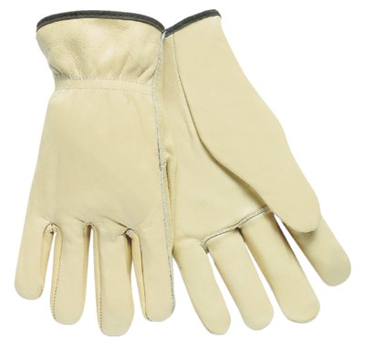 Unlined Drivers Gloves, Premium Grade Cowhide, Large, Keystone Thumb, Beige 127-3200L