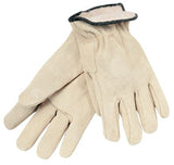 Insulated Driver's Gloves, Premium Grade Cowhide, Medium, Red Fleece Lining 127-3250M