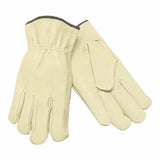 Unlined Drivers Gloves, Select Grain Pigskin, Large, Keystone Thumb, Beige 127-3401L