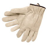 Premium-Grade Leather Driving Gloves, Goatskin, X-Large, Unlined, Straight Thumb, White 127-3601XL