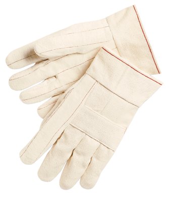 Canvas Double Palm and Hot Mill Gloves, Cotton/Unlined, Beige, Large 127-9124K