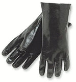 Economy Dipped PVC Gloves, Large 14 in, Black 127-6300