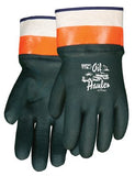 Oil Hauler Premium Double Dip PVC Coated Gloves, Large, Dark Green 127-6410SC