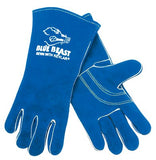 Blue Beast Select Side-Split Leather Welding Work Gloves, XL, Blue, Gauntlet Cuff 127-4600
