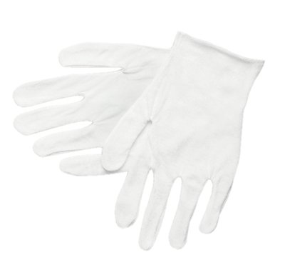 Lisle Cotton Inspector Gloves, 100% Cotton, Large 127-8614C