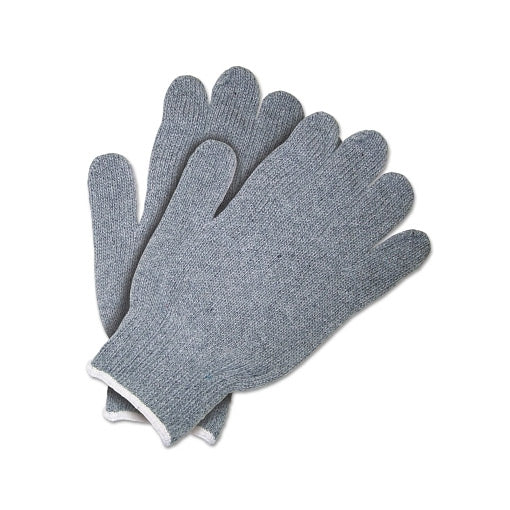 Heavy Weight String Knit Gloves, Small, Knit-Wrist, Gray 127-9507SM